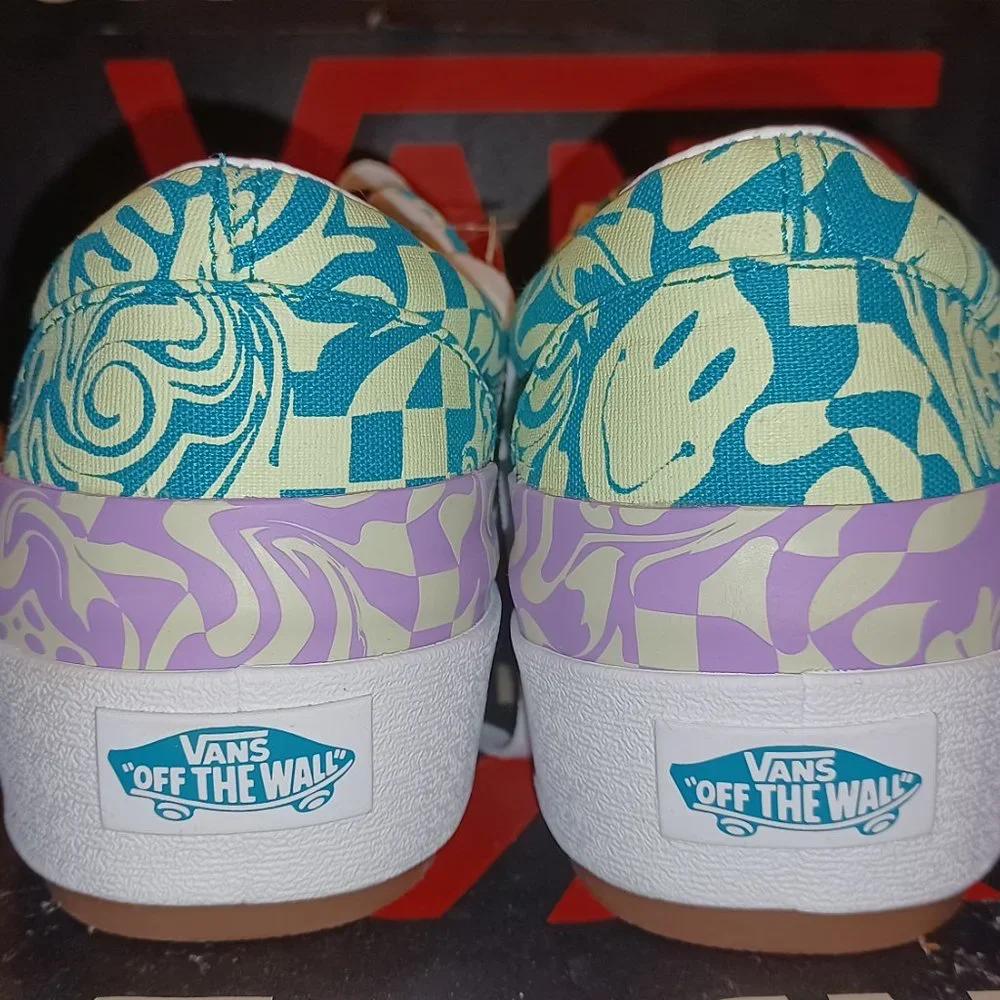 Vans Men's 3.5/Women's 5 Era Stacked Wavy Daze Tile Blue - VN0A4BTOCE5